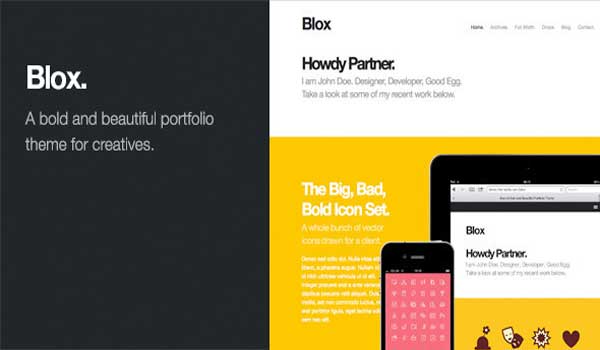 Blox: Bold WordPress Portfolio Theme