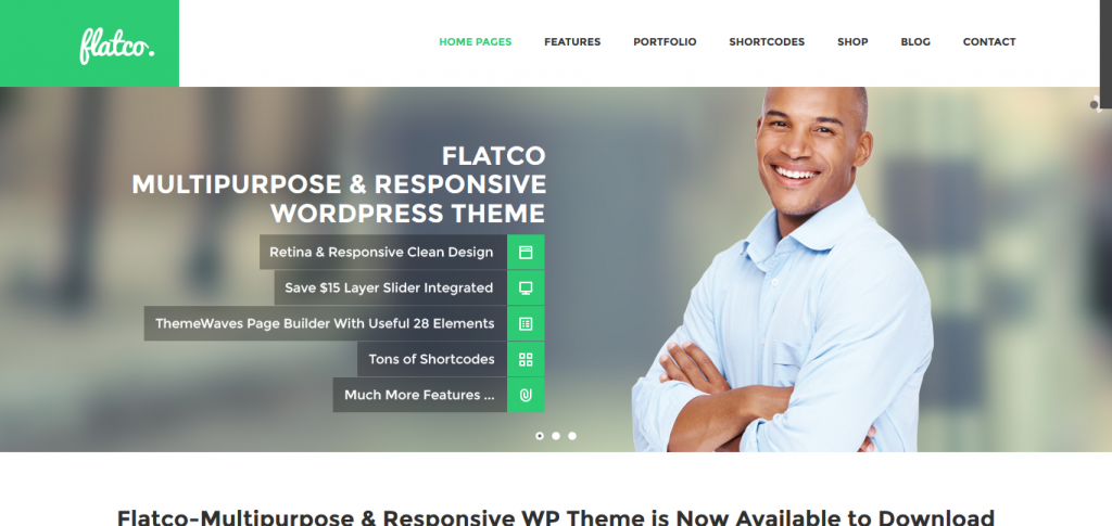 Flatco: Responsive Multipurpose One Page Theme 