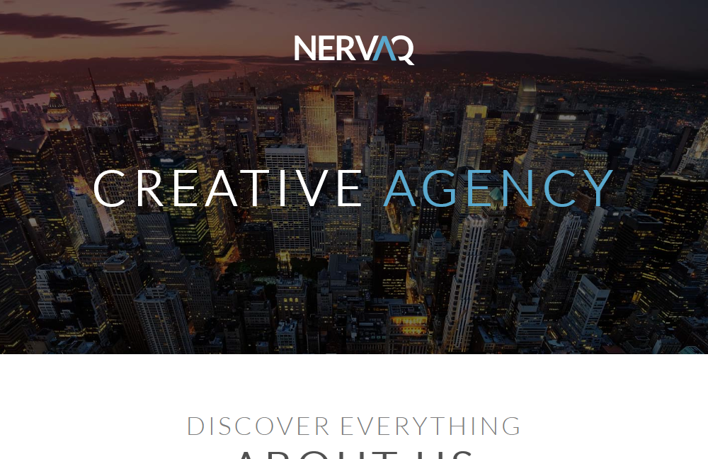Nervaq: Responsive One Page WordPress Theme
