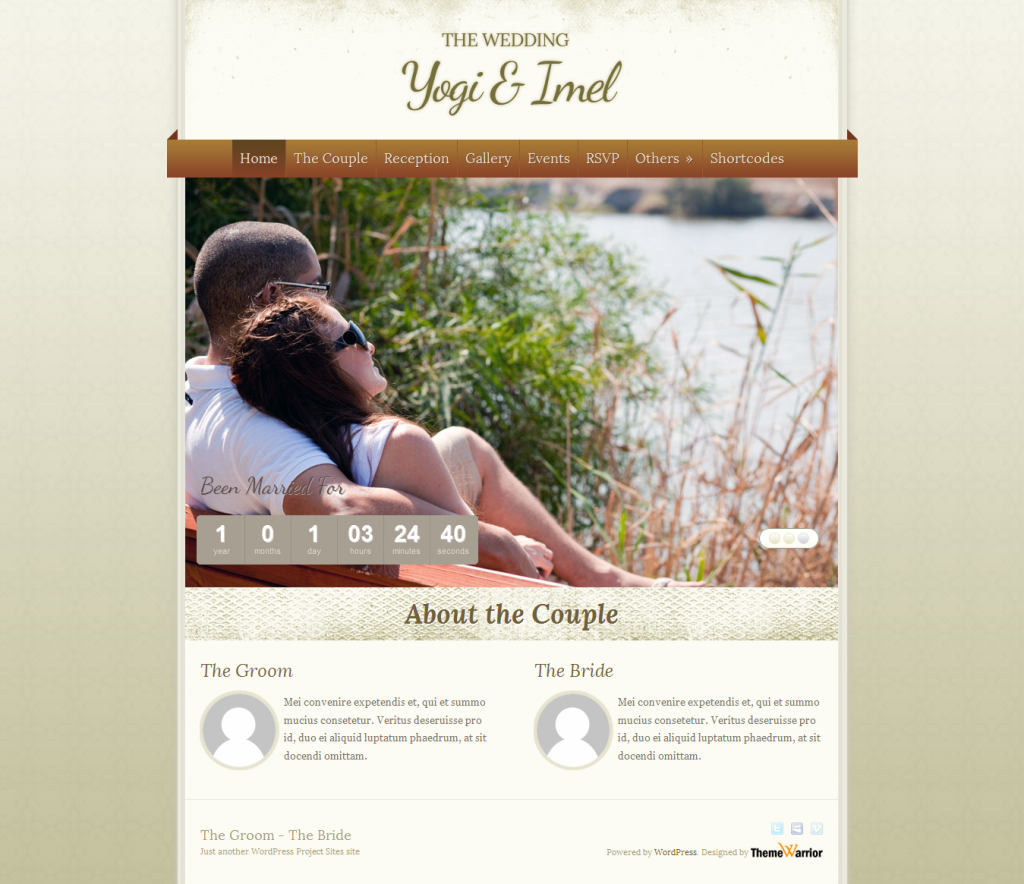 The Wedding: Elegant Wedding WordPress Theme