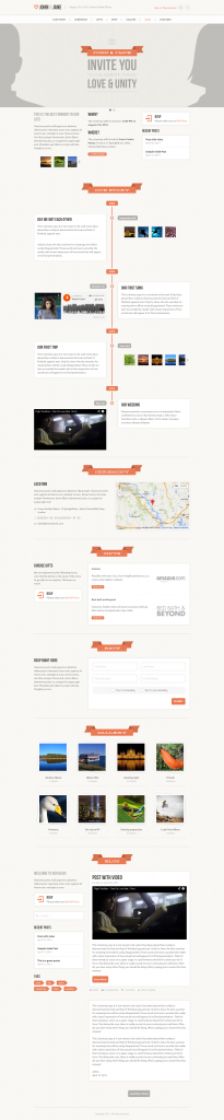 Wedding: Responsive Single Page WordPress Theme