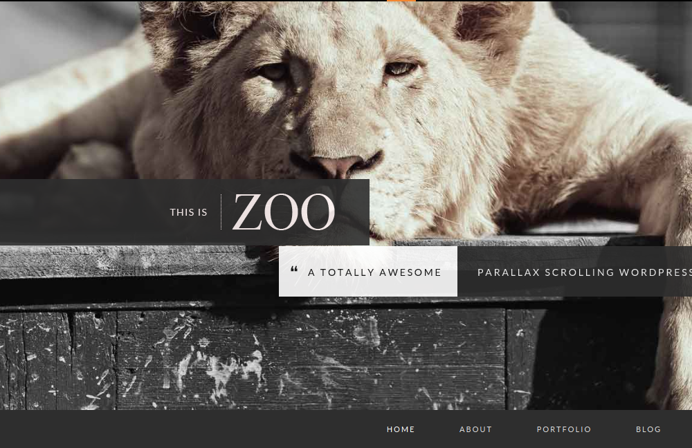 Zoo: Responsive One Page Parallax Theme