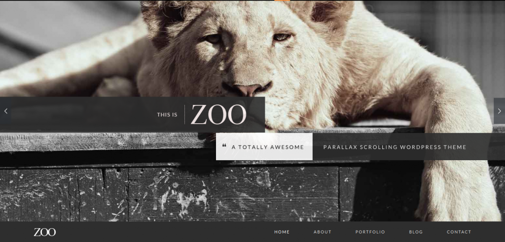 Zoo: Responsive One Page Parallax Theme