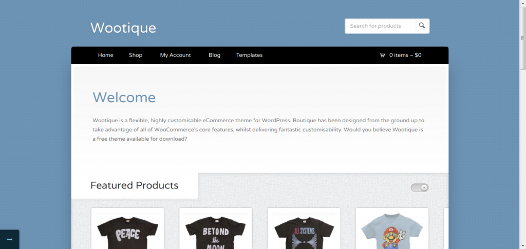 Wootique: Free eCommerce WordPress Theme